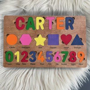 Puzzles Personalized Wood Puzzle Interactive Toys Gift for Child Child's Puzzle